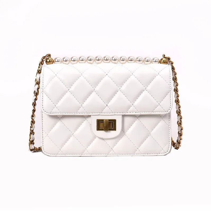 horizontal-white Модная женская сумка из искусственной кожи сумка Lingge Мягкая Сеть Bolsa Feminina Роскошные Сумки Для женщин сумки дизайнерские сумки женская сумочка - Цвет: horizontal-white