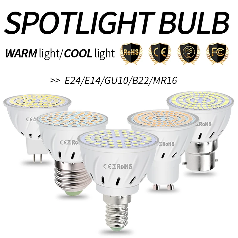 

Ampoule GU10 Led Lamp 220V Luminaria Led E27 Spot Light 2835 SMD E14 8W Bombillas Led MR16 Spotlight Bulb GU 10 Corn Lamp 240V