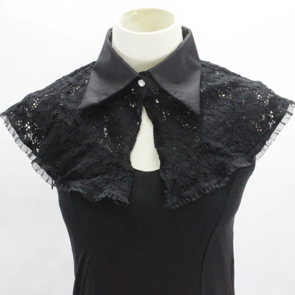Черный хлопковый воротник щедрый древесина уши морской Воротник Украшение