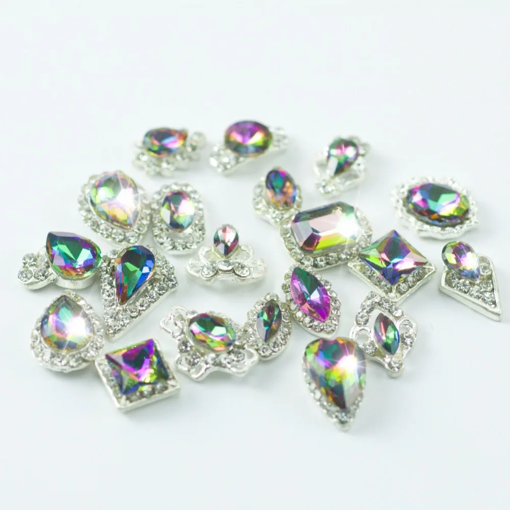 

Meicailin 5 шт. новые кристаллы разразы овальные Алмазные блестки сплав дизайн ногтей украшения для ногтей товары для красоты ногтей высокое кач...