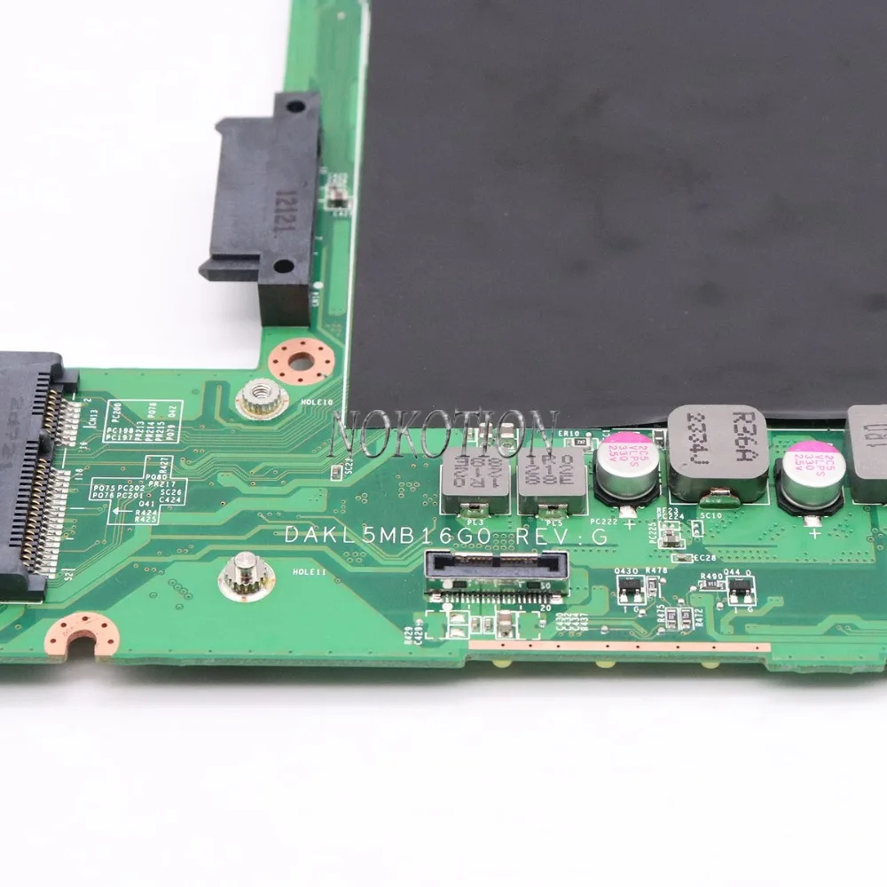 Материнская плата NOKOTION DAKL5MB16G0 для ноутбука Lenovo IdeaPad Z370 GMA HD 3000 HM65 DDR3 материнская