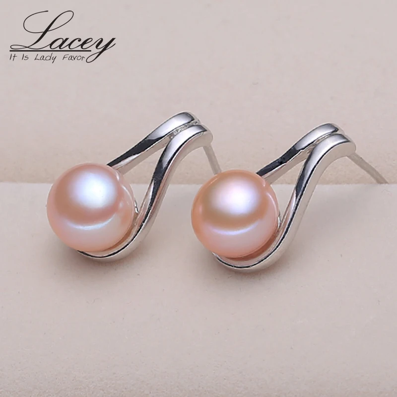 Женские серьги из 100% натурального жемчуга белого серебро 925 пробы свадебное