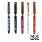 Новый металл с лазерной гравировкой ручки по индивидуальному заказу с вашим логотипом веб-Url гелевая ручка шариковая ручка для бизнеса дизайн бесплатные офисные принадлежности подарок