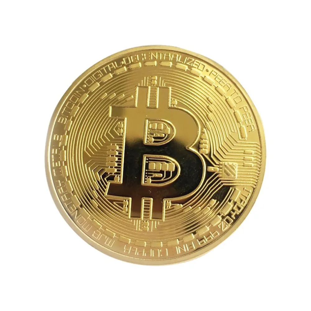 Позолоченная монета Биткоин коллекционный подарок бит Монета Casascius реальные