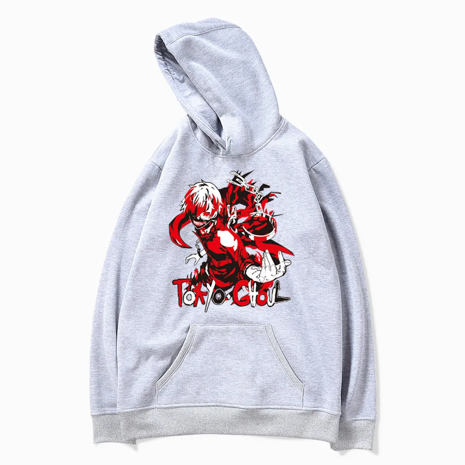 Толстовка с капюшоном в стиле аниме Токийский Гуль|Мужские толстовки и свитшоты|
