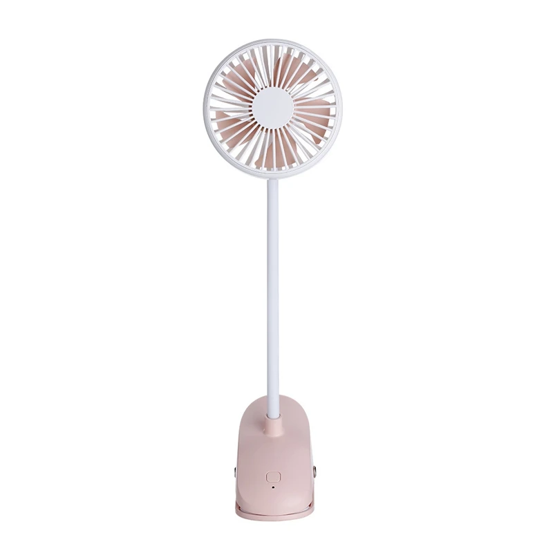 Pink Usb портативный клип на коляску вентилятор, гибкие мини персональные Настольные электрические вентиляторы с перезаряжаемой батареей работает тихий - Цвет: Pink