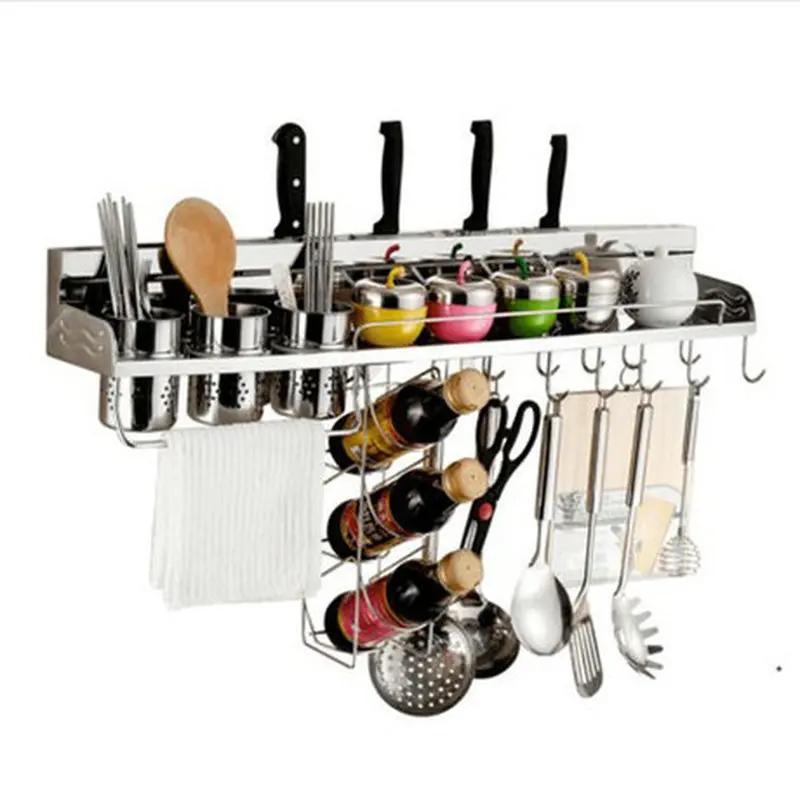 Компактный алюминиевый кухонный держатель для хранения многофункциональный не