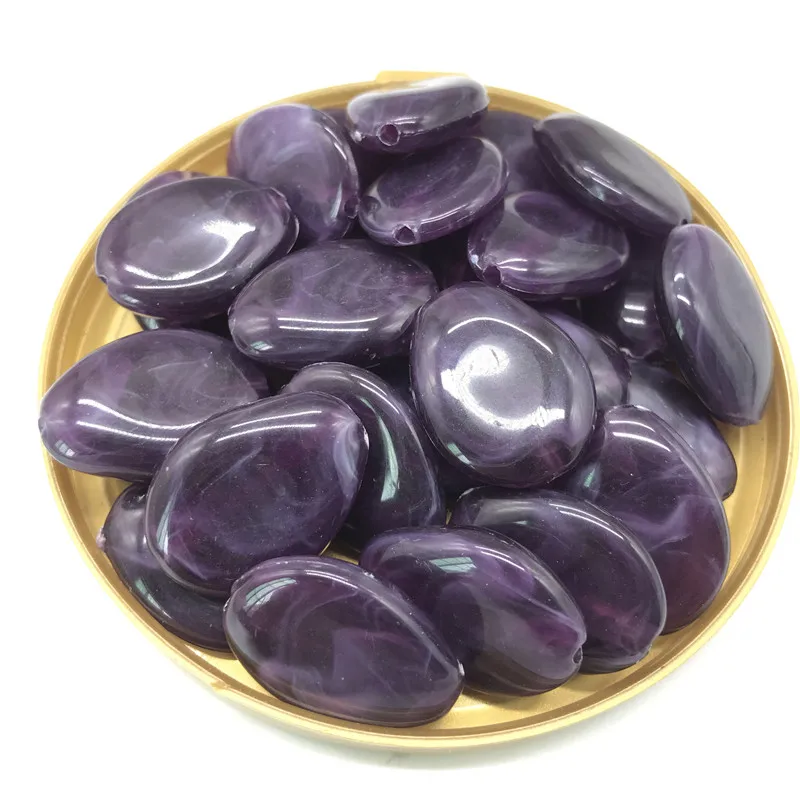 10pcs 18x25mm imitation natural goose soft stone oval acrylic beads For Jewelry Making DIY bracelet necklace - Цвет: 08