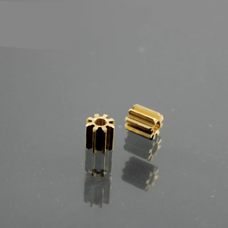 10/100 шт. 8 зубьев отверстие 2 мм|copper gears|brass gearsservo servo |