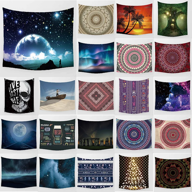 Гобелен с изображением единорога из аниме волк звезда небо hd настенный гобелен