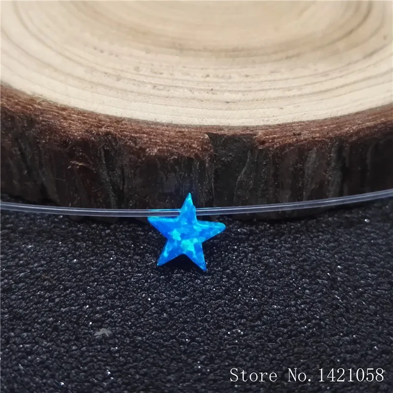 Dark Blue Star Синтетический опал колье 37+ 5 см прозрачная Рыбная нить регулируемое опаловое ожерелье опал Хамса опал ожерелье - Окраска металла: Dark Blue Star