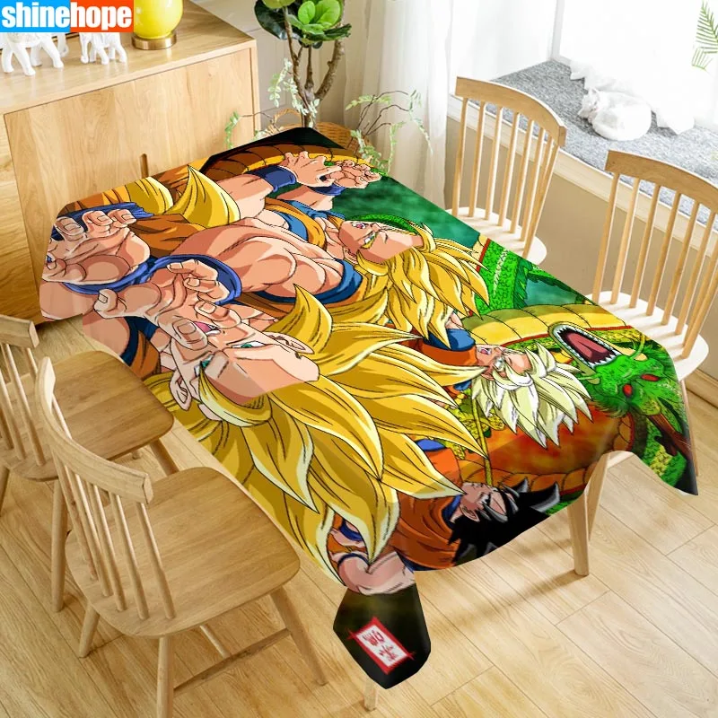 Новое поступление пользовательские аниме Dragon Ball Z скатерть водонепроницаемая ткань Оксфорд прямоугольная скатерть для дома вечерние скатерти - Цвет: tablecloths 5