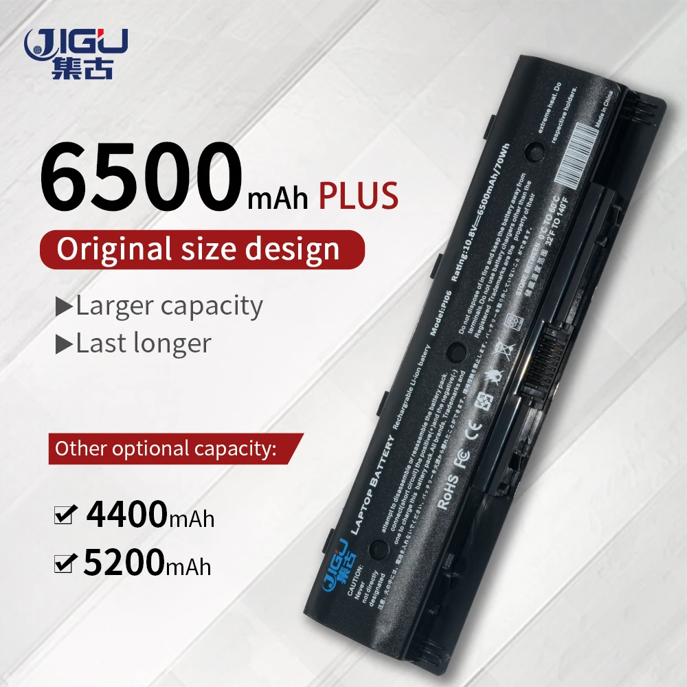 

JIGU Black 6Cells HSTNN-UB4N 710416-001 New Laptop Batteries For HP Pavilion14 Pavilion 15 Batteries PI06 PI09