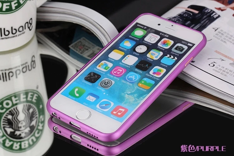 Ricestate бренд для iPhone X XS MAX XR алюминиевый бампер крышка для iPhone 5S 6 6 S 7 8 Plus чехол - Цвет: Фиолетовый