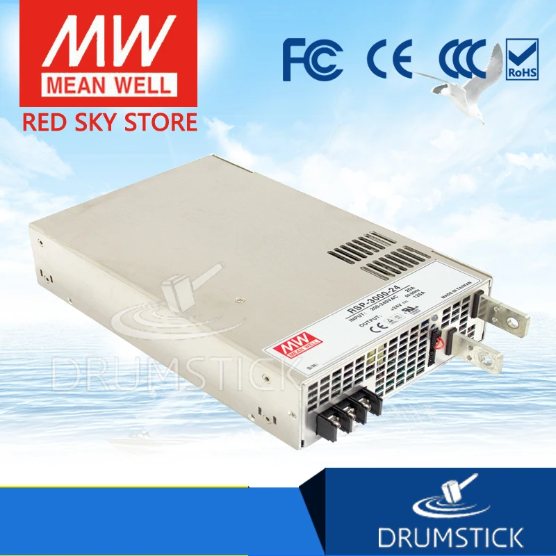 Специальные предложения означает хорошо RSP-3000-24 24 В 125A meanwell RSP-3000 24 в 3000 Вт один выход питания