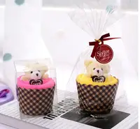 New Arrival 5PCS Creative and practical cake towel gift bear promotional / birthday/ Wedding Favor/Christmas/ Valentine's gift