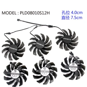 Вентилятор Охлаждения видеокарты T128010SM PLD08010S12H для Gigabyte GV-N970WF3OC-4GD GTX970, диаметр 7,5 см