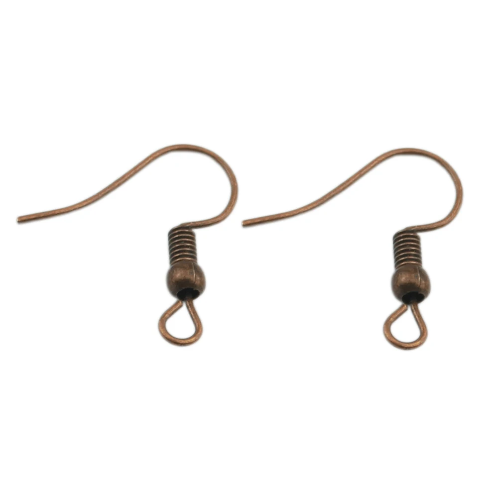 100pcs Red-bronze 100 шт./партия 22x20 мм DIY Железный крючок для сережек фиксаторы для серёжек крючки фурнитура для ювелирных изделий, основы для серег делая фурнитура Аксессуары - Цвет: 100pcs Red-bronze