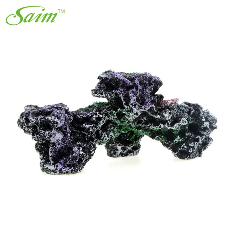 Saim 10.8" Aquariums Accessories Artificial Coral Reef Coral Reef Shell Stones Fish Tank Decoration Aquarium Resin Coral Decor