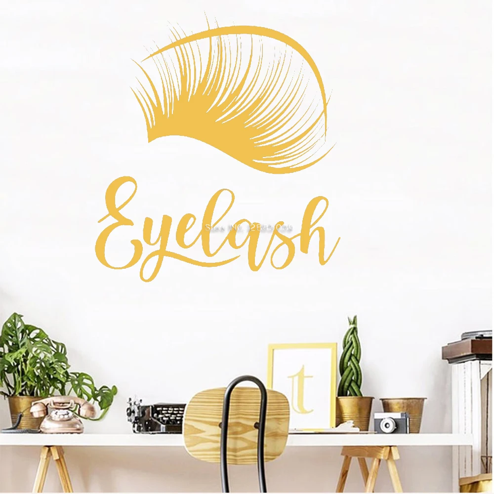 Eyelash Quotes Lashes Sign Decals Wall Sticker Eyelashes Salon Shop Decor Murals Logo Eyebrows Brows New LC1365 | Дом и сад