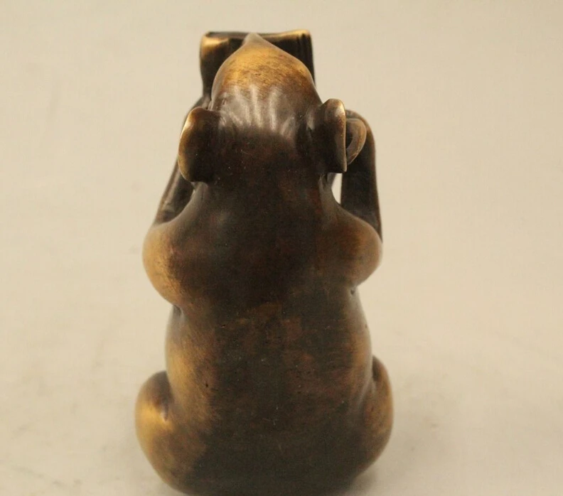 4 &quotКитайский Фэншуй медный Зодиак Год счастливый мышь выглядит Буке богатство