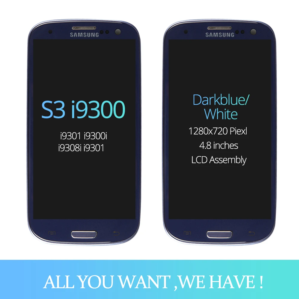 Дисплей i9300i i9300 4 8 ''для SAMSUNG Galaxy S3 ЖК экран с рамкой для замены дисплея i9301
