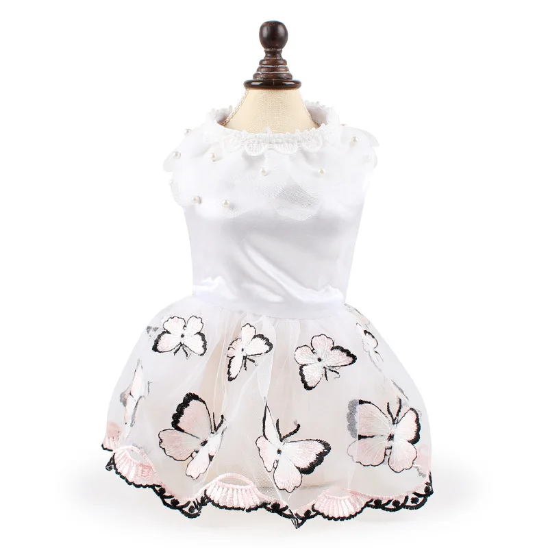 Dog Dress Princess Style Butterfly Cute Fashion 2018 Chihuahua Bichon Small Clothes Pink | Дом и сад