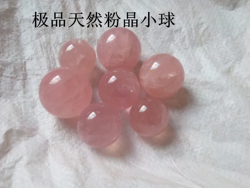 

Natural ice kinds of pink crystal spherule decoration 20-28mm