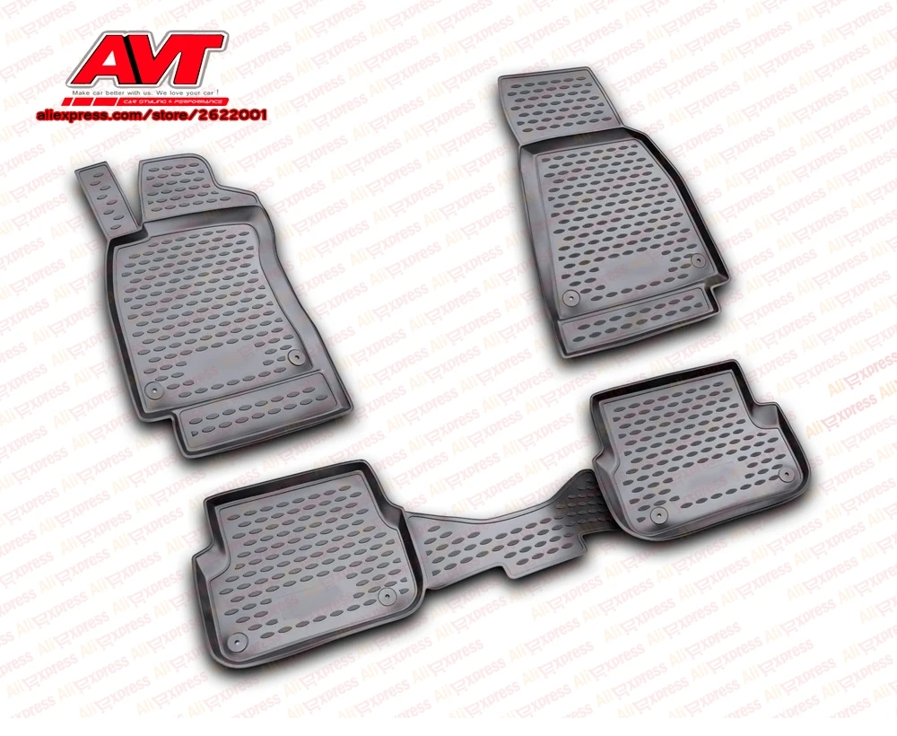 Чехол для Audi A6 III (C6) 2006-2011 4 шт. резиновые коврики Нескользящие аксессуары салона