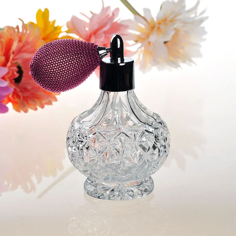 Винтажная кристальная бутылка для парфюмерии 80 мл спрей распылитель красное