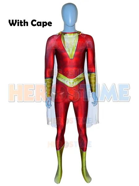 

Shazam Cosplay Costume Spandex 3D Print Superhero Costume for Halloween Zentai Bodysuit Custom Made