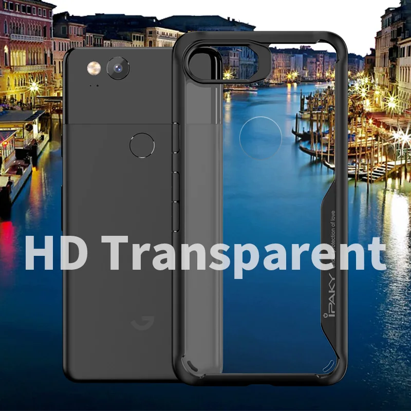 Для Google Pixel 2 Чехол IPAKY Pixel 2 XL силиконовый акриловый Гибридный противоударный Прозрачный чехол для Google Pixel 2 XL чехол
