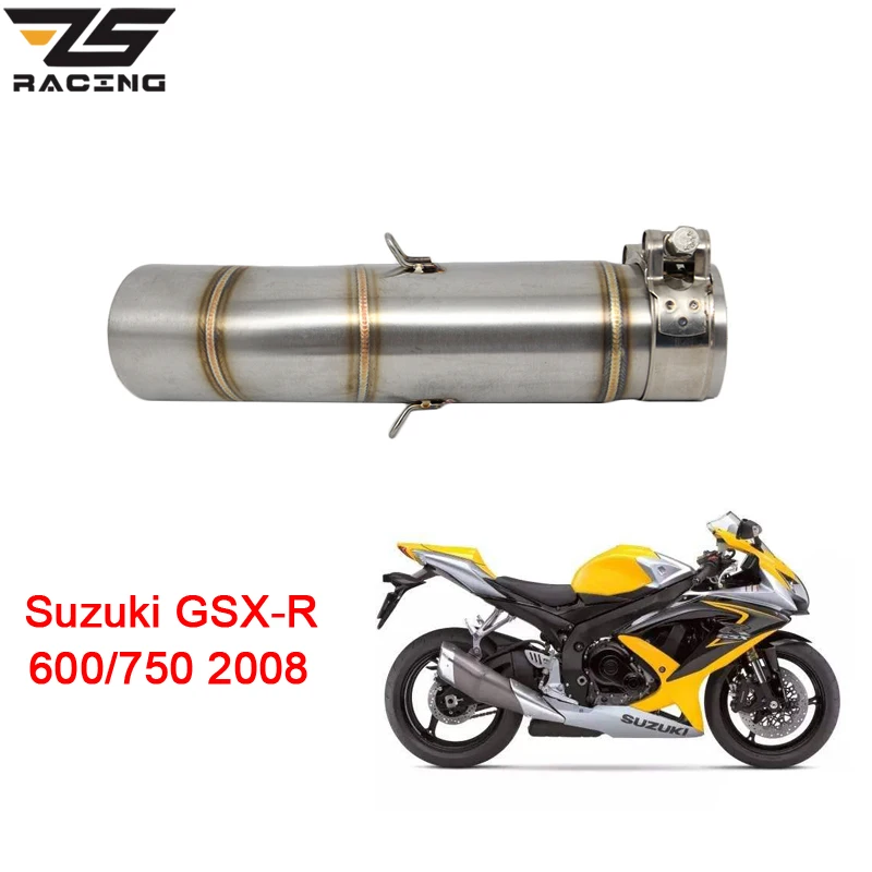 ZS Racing средняя выхлопная труба мотоцикла для SUZUKI GSXR600/750 2008 без выхлопных