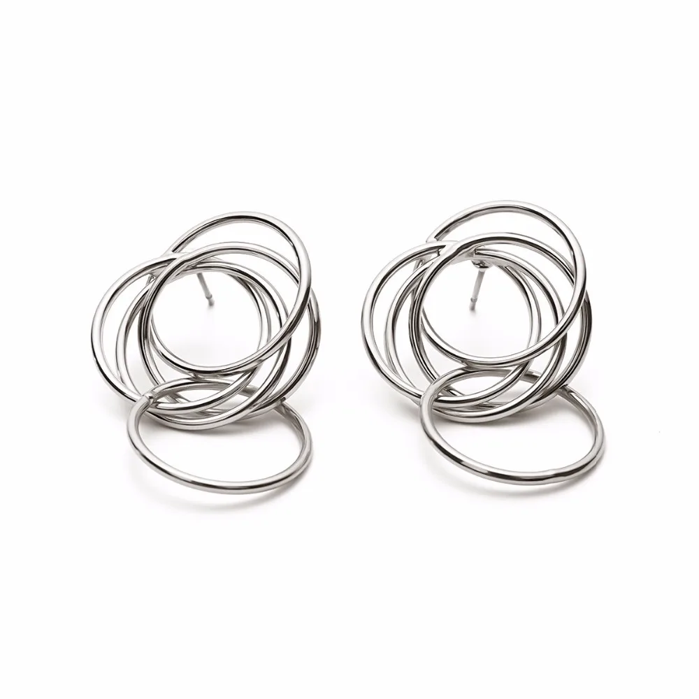 Myelo 2018 Новое поступление геометрический Малый круглый круг серьги для девочек