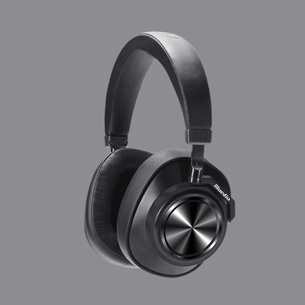 Bluedio T7 ANC Active Шум отмена 5,0 Bluetooth наушники koptelefoon музыке стерео вакуумные наушники Беспроводной гарнитура - Цвет: black