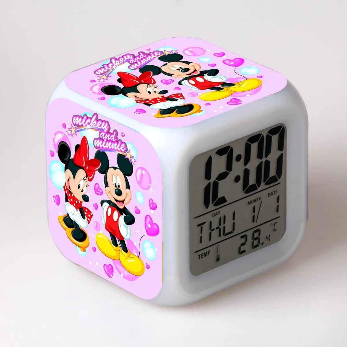 19 Детский будильник игрушка цифровые часы электронные Reloj Despertador мультфильм Микки светодиодные часы для вечеринки подарок на день рождения стол Reveil Wekker - Цвет: 19