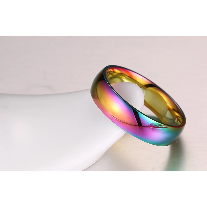 Vnox Мода золото цвет Для женщин кольцо магия Цвет Нержавеющая сталь свадебные