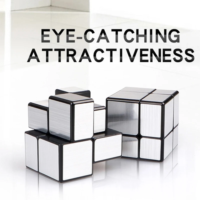 

2x2x2 Magic Mirror Cube Cast Coated Puzzle Cube Professional Speed Cube 2x2 Silver Neo Cubo Magico Education Toys For Children