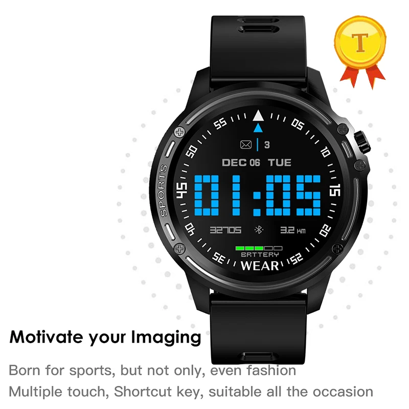 ЭКГ ppg полностью умные часы с сенсорным экраном для мужчин и женщин IP68