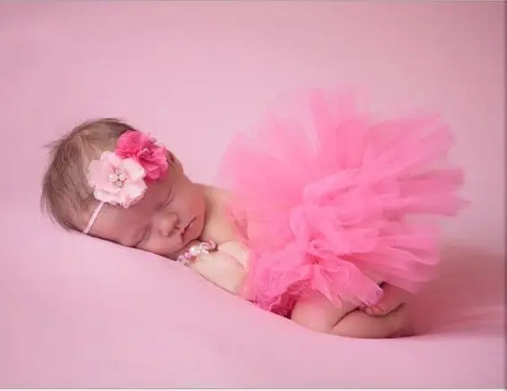 

Newborn Tutu Skirt with Tiara Headband Newborn Photography Prop Stunning Newborn Tutu Photo Prop