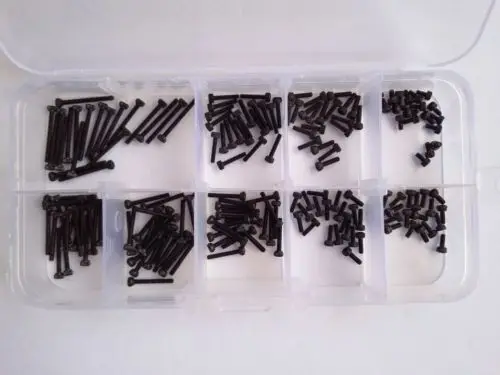 180 шт. набор черных шестигранных болтов с головкой|allen bolt|bolts hexhex bolt |