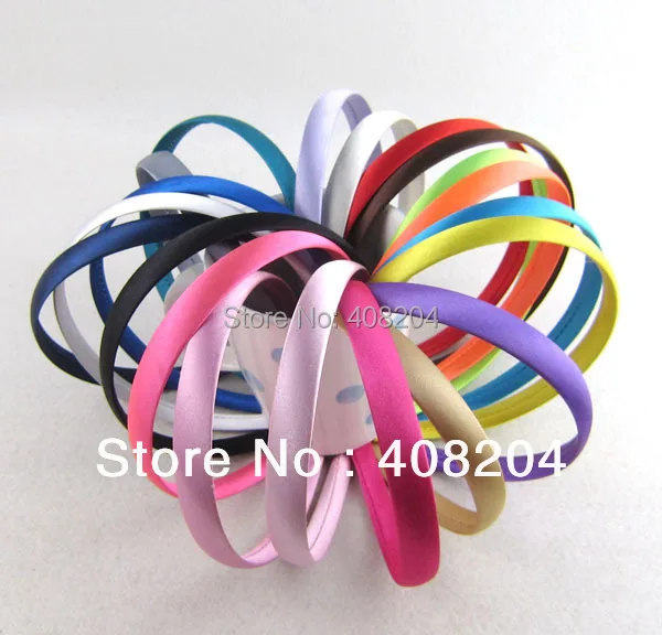 Обтягивающая атласная повязка на голову для детей и взрослых 120 шт./лот-15 мм (5/8