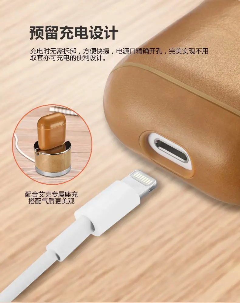 Чехол из натуральной кожи для Apple Airpods, противоударный чехол для Apple, гарнитура для Airpods, чехол s, винтажный защитный чехол для Air Pods