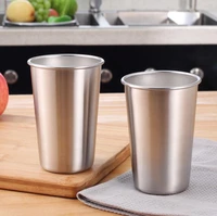 200pcs 500ml stainless steel cups with juice beer glass portion cups 16oz tumbler pint metal kitchen bar large drinking mugsn442