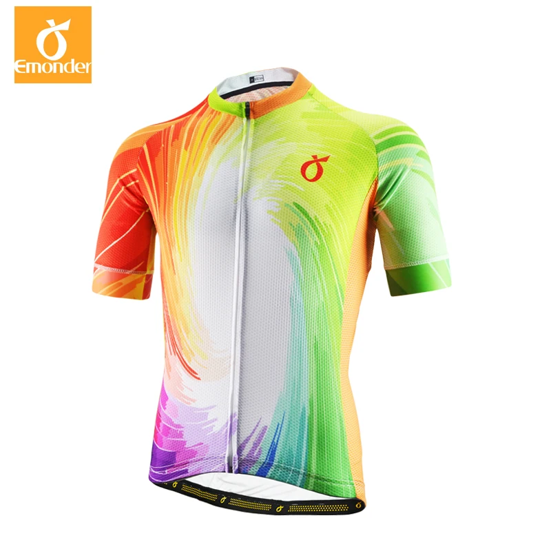 

EMONDER Men Cycling Jersey Tour France MTB Road Bike Jersey Breathable Downhill Bicycle Clothing Racing Shirt Ropa Ciclismo