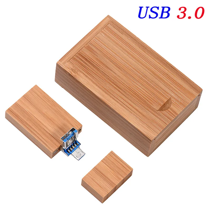 Carbonized with box JASTER Дерево+ коробка USB 3,0 2 в 1 интерфейс флэш-накопитель Флешка 4 ГБ 16 ГБ 32 ГБ 64 Гб 128 ГБ флэш-накопитель подарок(более 10 шт бесплатный логотип - Цвет: Carbonized with box
