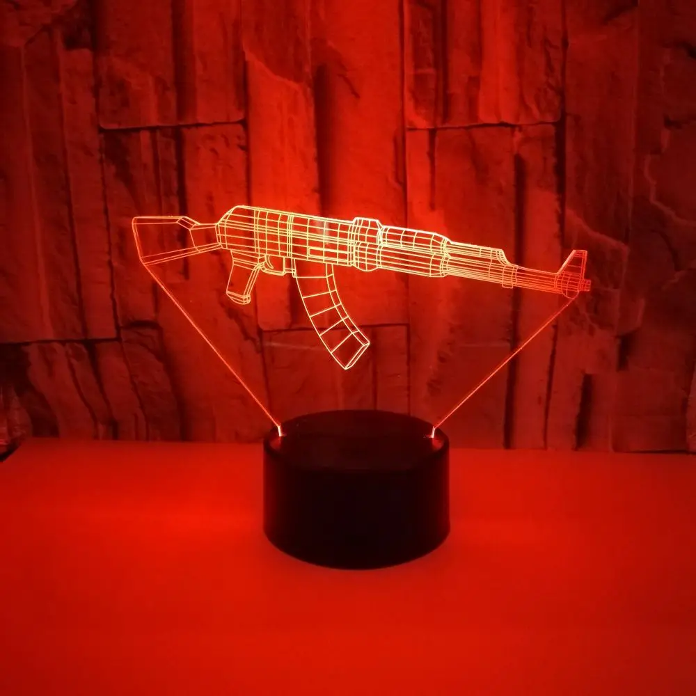 Новый пистолет 3d маленький Ночной светильник Usb мощная цветная светодиодная
