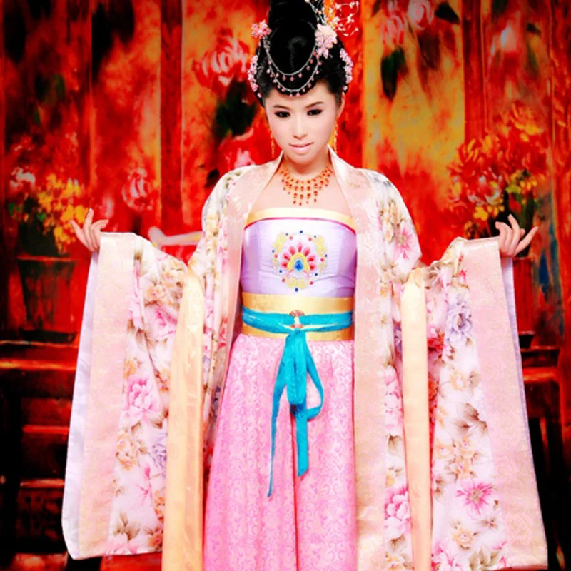 

Hot-selling 2013 female costume hanfu tang dynasty pink princess costume for TV play or stage performance