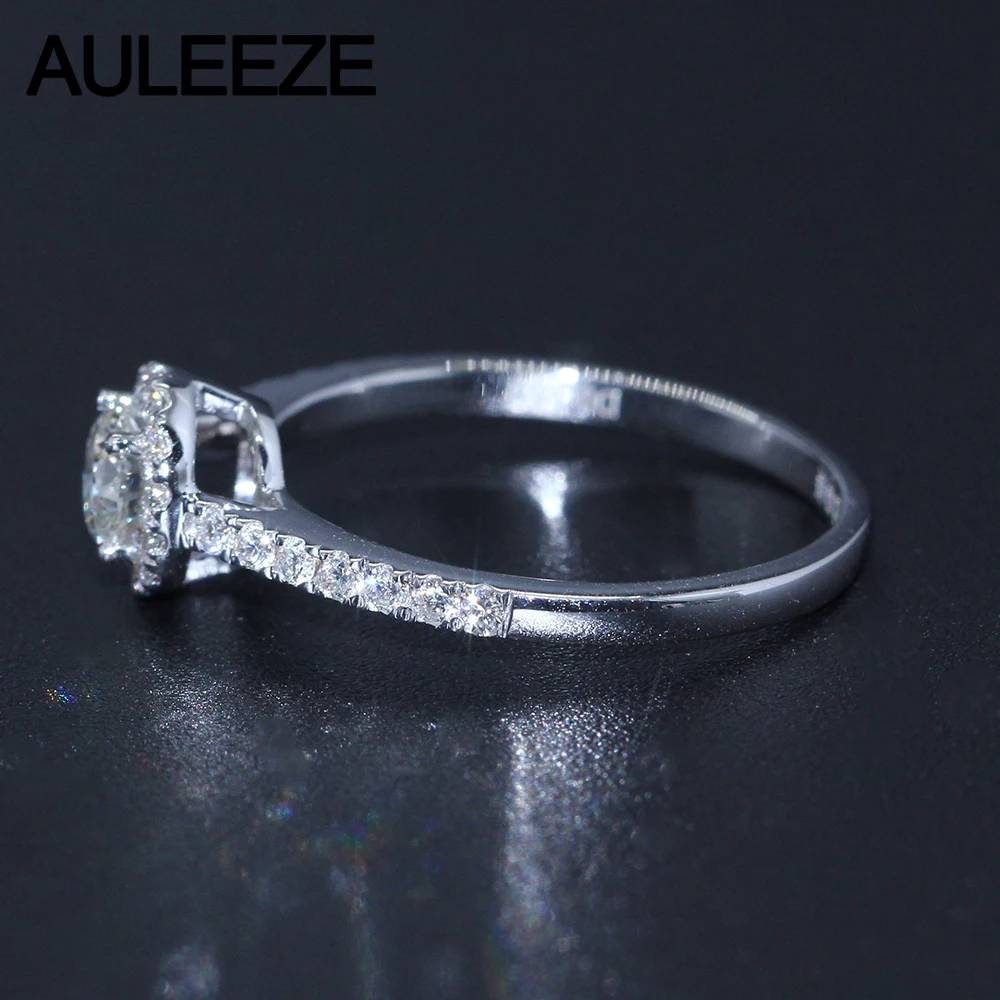 Halo, 0.3CT, Муассанит, обручальное кольцо, 925 пробы, Серебряное ювелирное изделие, лабораторный алмаз, обручальные кольца для женщин, серебряные ювелирные изделия