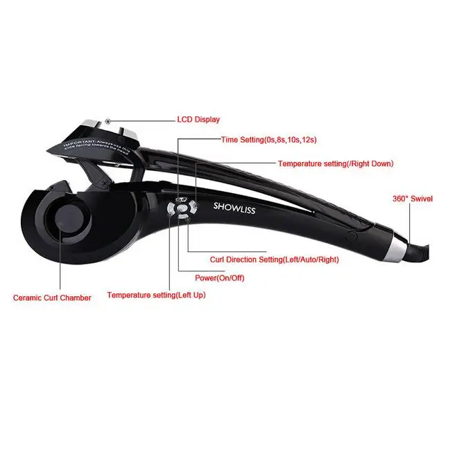 Профессиональные щипцы для завивки волос стайлер укладки с подогревом